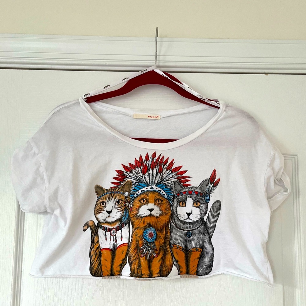Trio Cat Crop Top